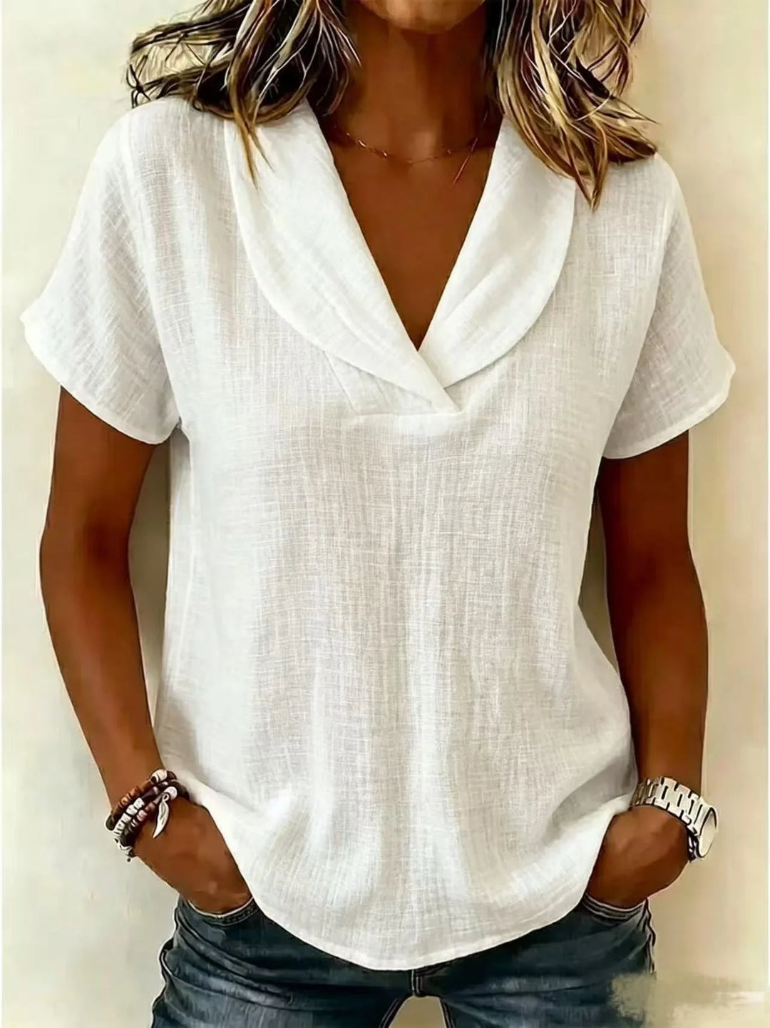 Camilla Relaxed V Neck Blouse