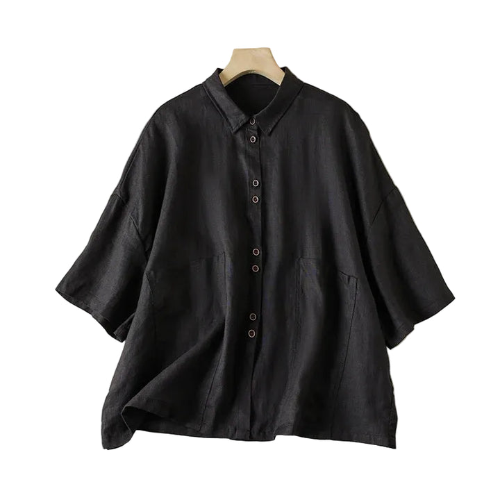 Rosalie Relaxed Linen Button Blouse