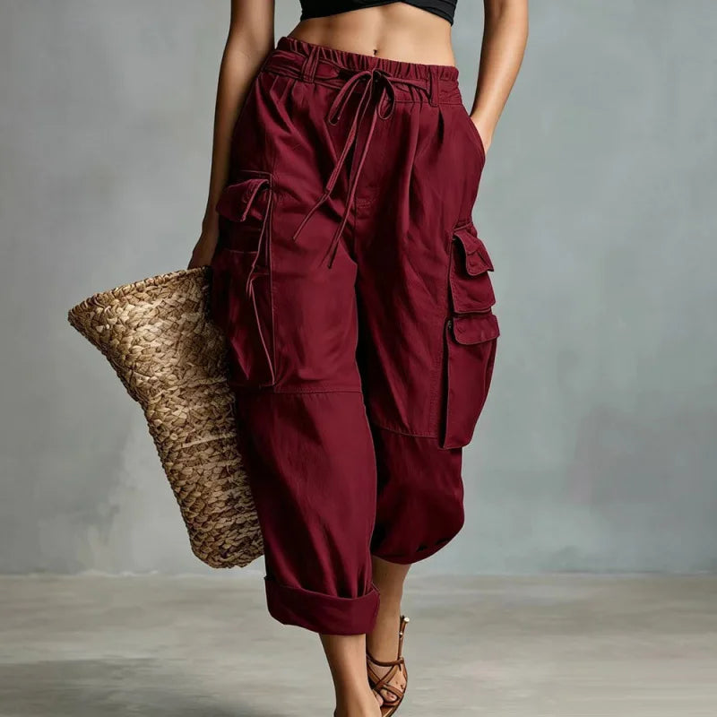 Quinn Relaxed Drawstring Cargo Pants