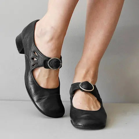 Tina Orthopedic Mary Jane Buckle Shoes