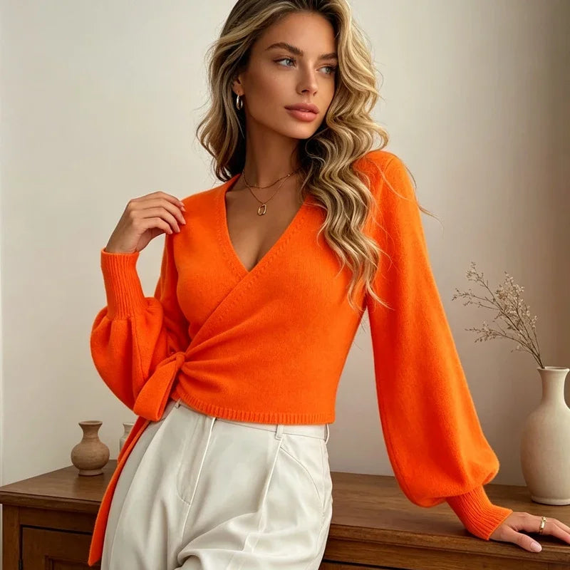 Anneliese Wrap Front Sweater