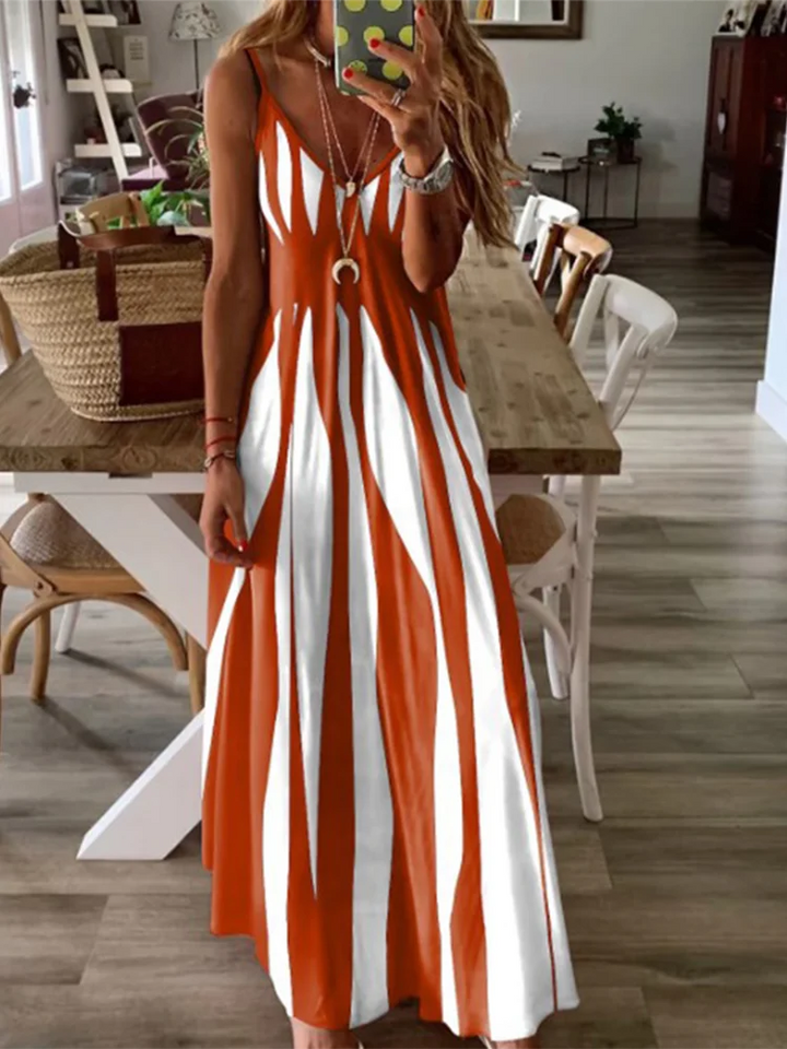 Elma Relaxed Striped Maxi Dress