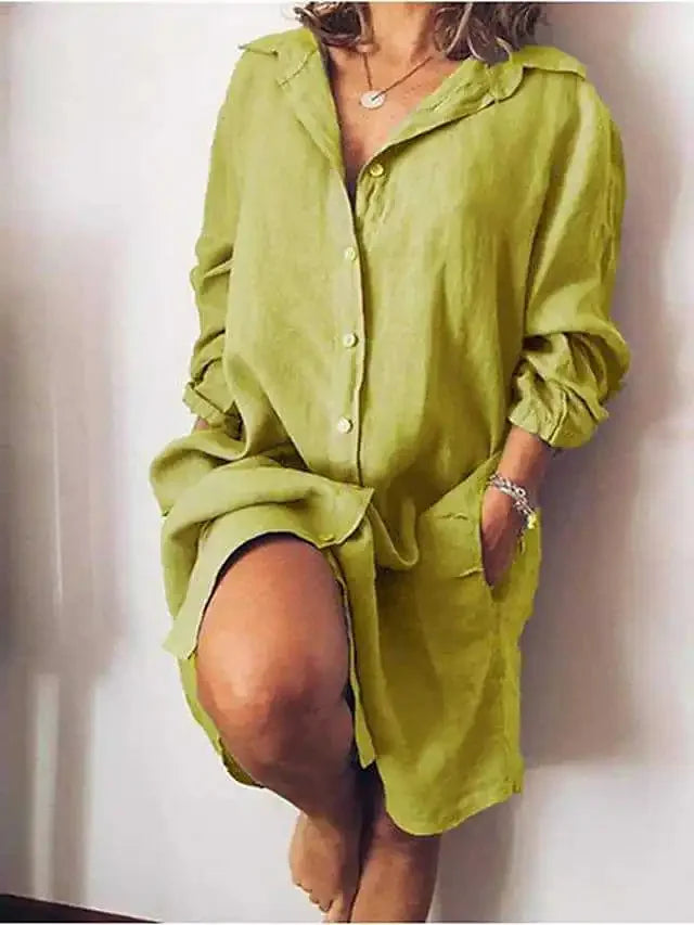 Lena Pocket Shirt Mini Dress