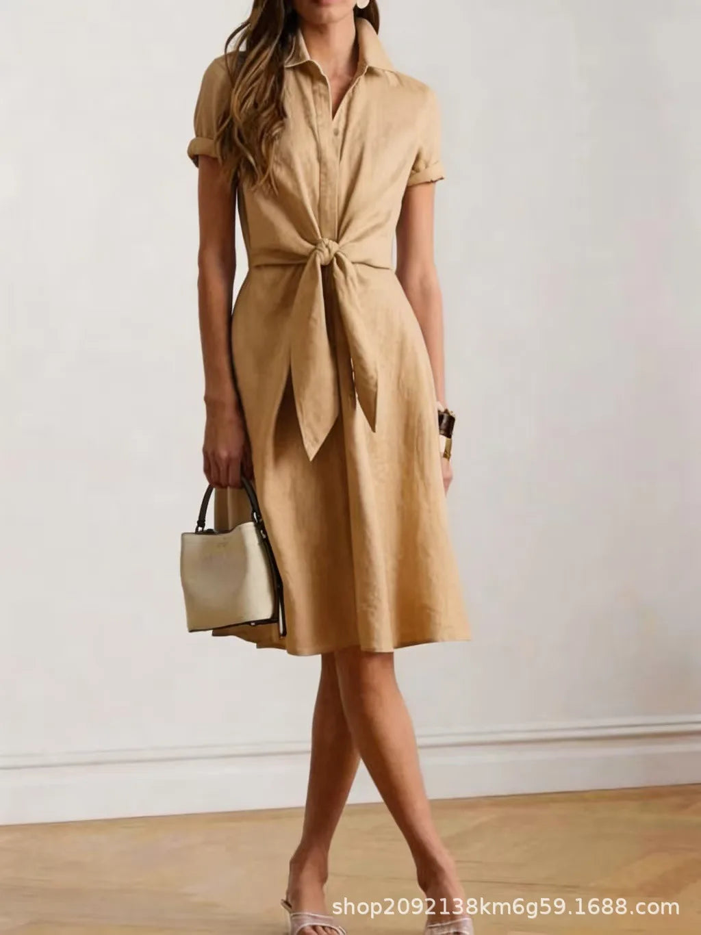 Emery Tie Waist Midi Dress