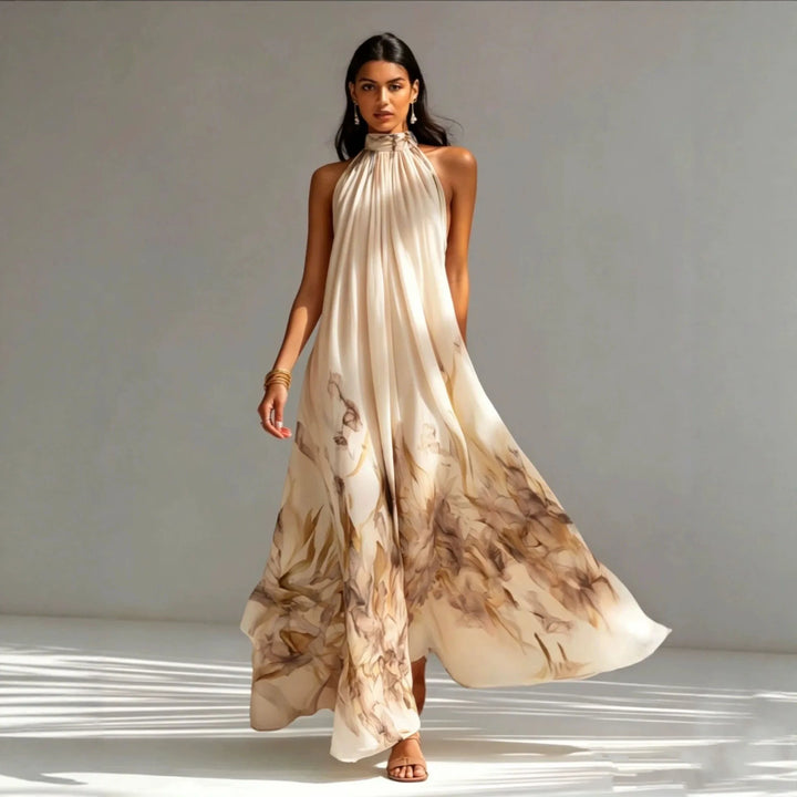 Maecey Printed Halter Maxi Dress