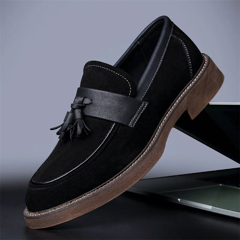 Damian Leather Tassel Loafers