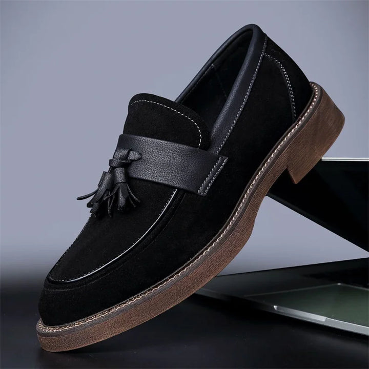 Damian Leather Tassel Loafers