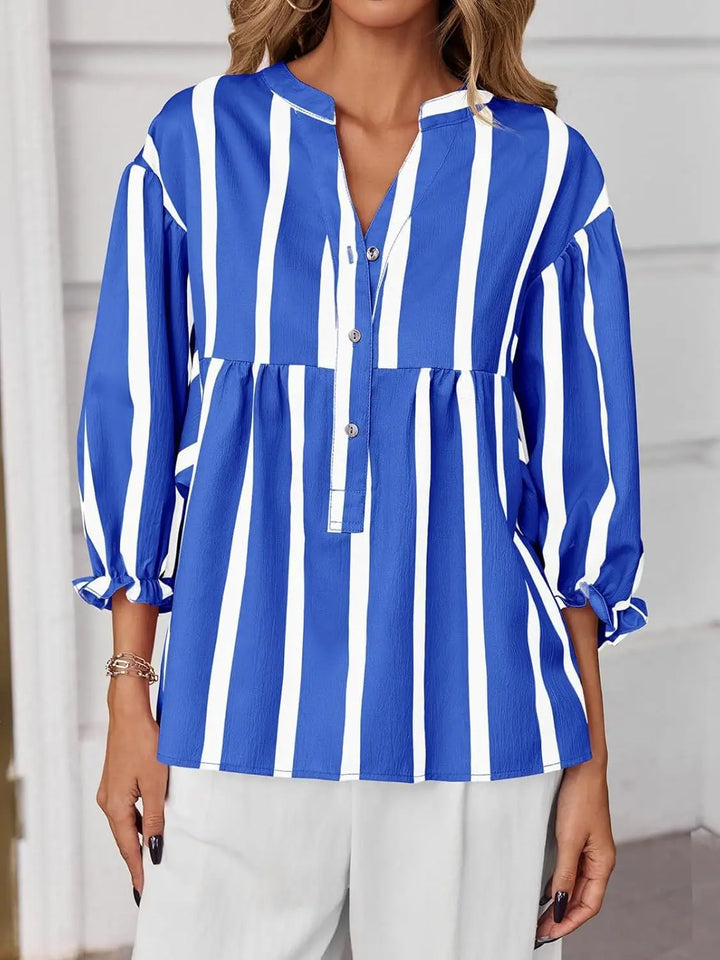 Katelynn Striped Bubble Blouse