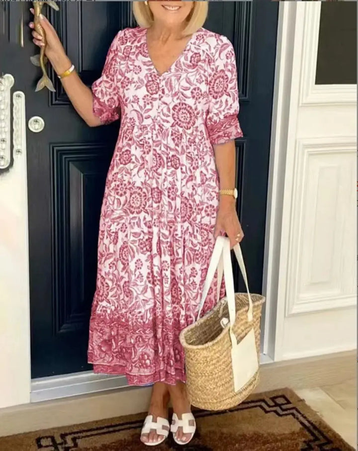 Madelyn Floral Tie Dye Maxi Dress