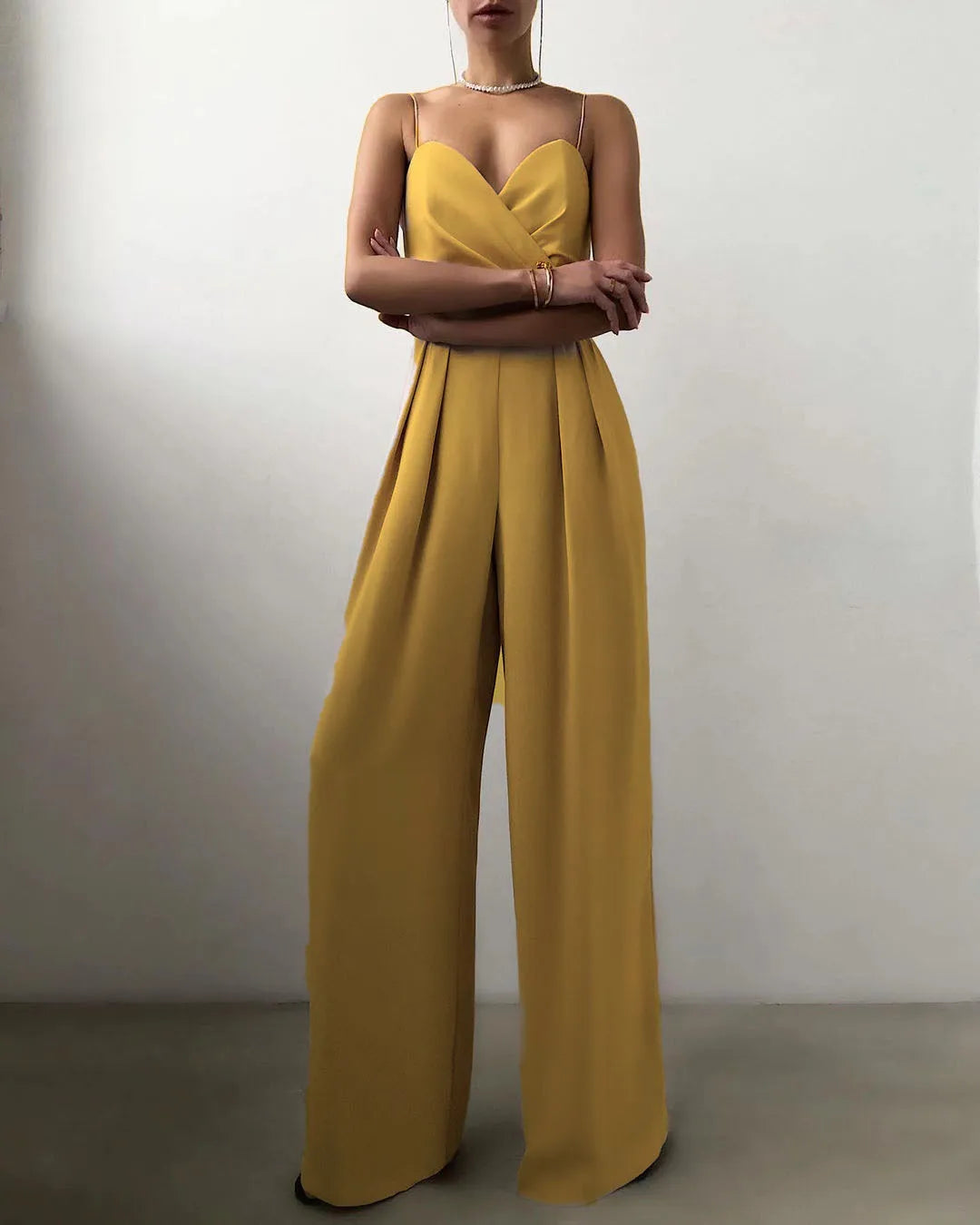 Maristelle Sleeveless Wide Leg Jumpsuit