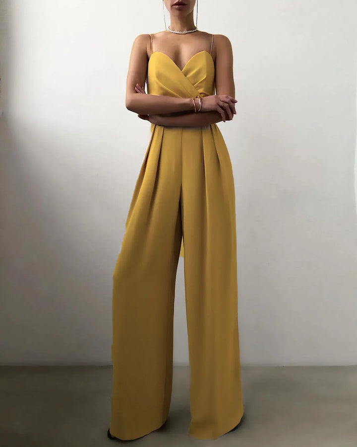 Maristelle Sleeveless Wide Leg Jumpsuit