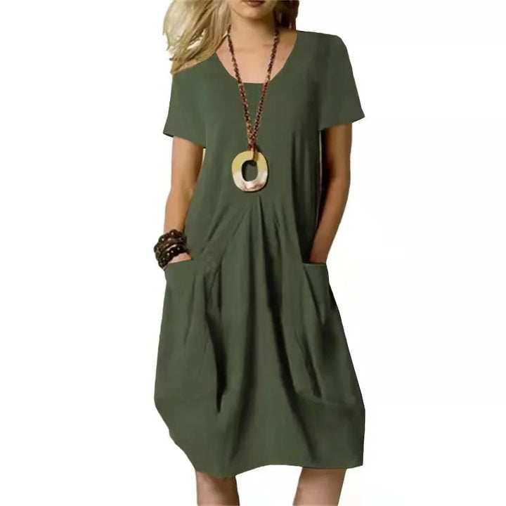 Renalyn Casual Pocket Midi Dress