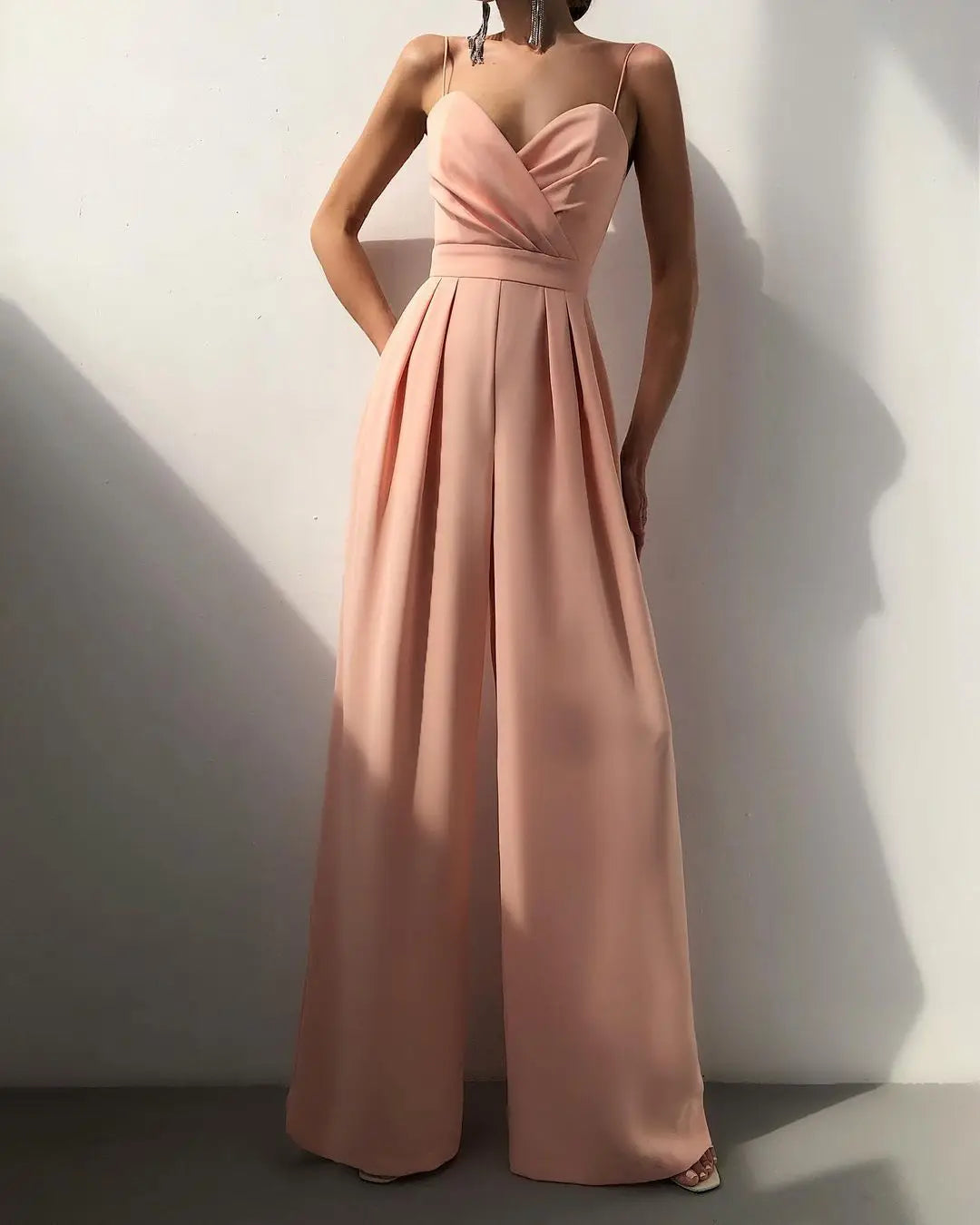 Maristelle Sleeveless Wide Leg Jumpsuit