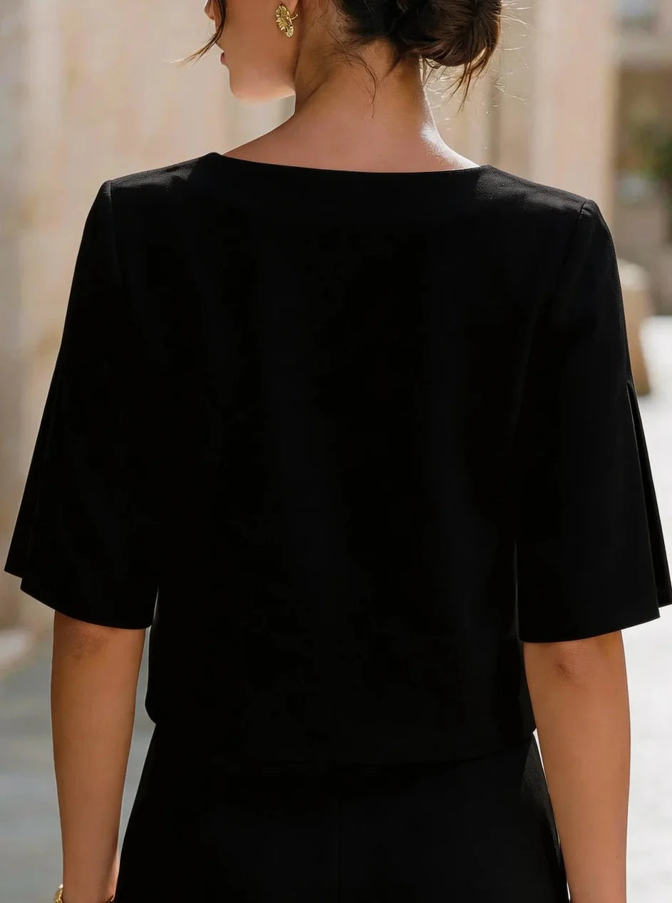 Evangeline Elegant Bateau Neck Top