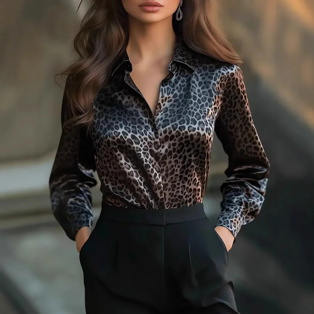 Aspen Animal Print Blouse Shirt