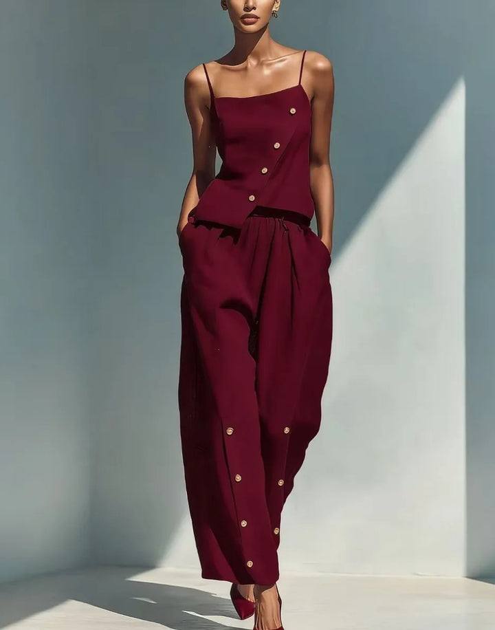 Beverly Sleeveless Top and Trousers Set