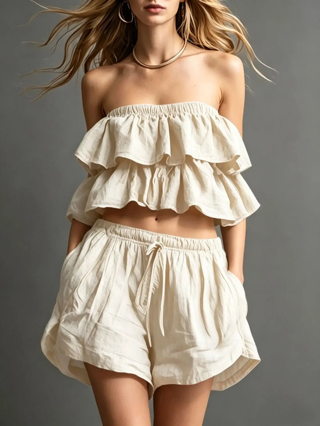 Daphne Off Shoulder Two Piece Set