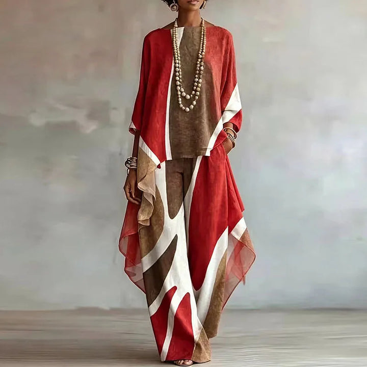Solene Abstract Trouser Set