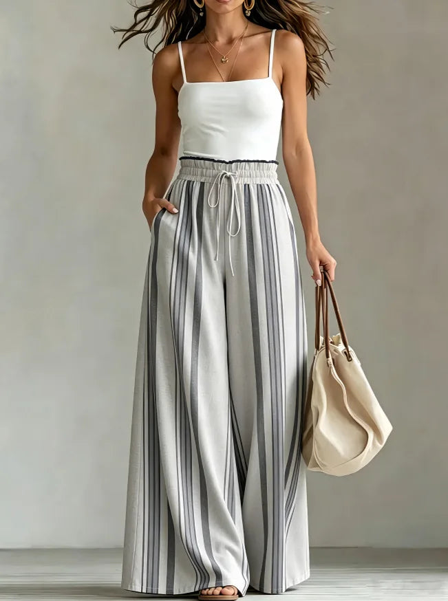 Faith Striped Palazzo Trouser