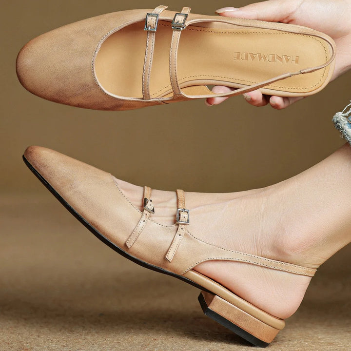 Elowen Genuine Leather Slingbacks
