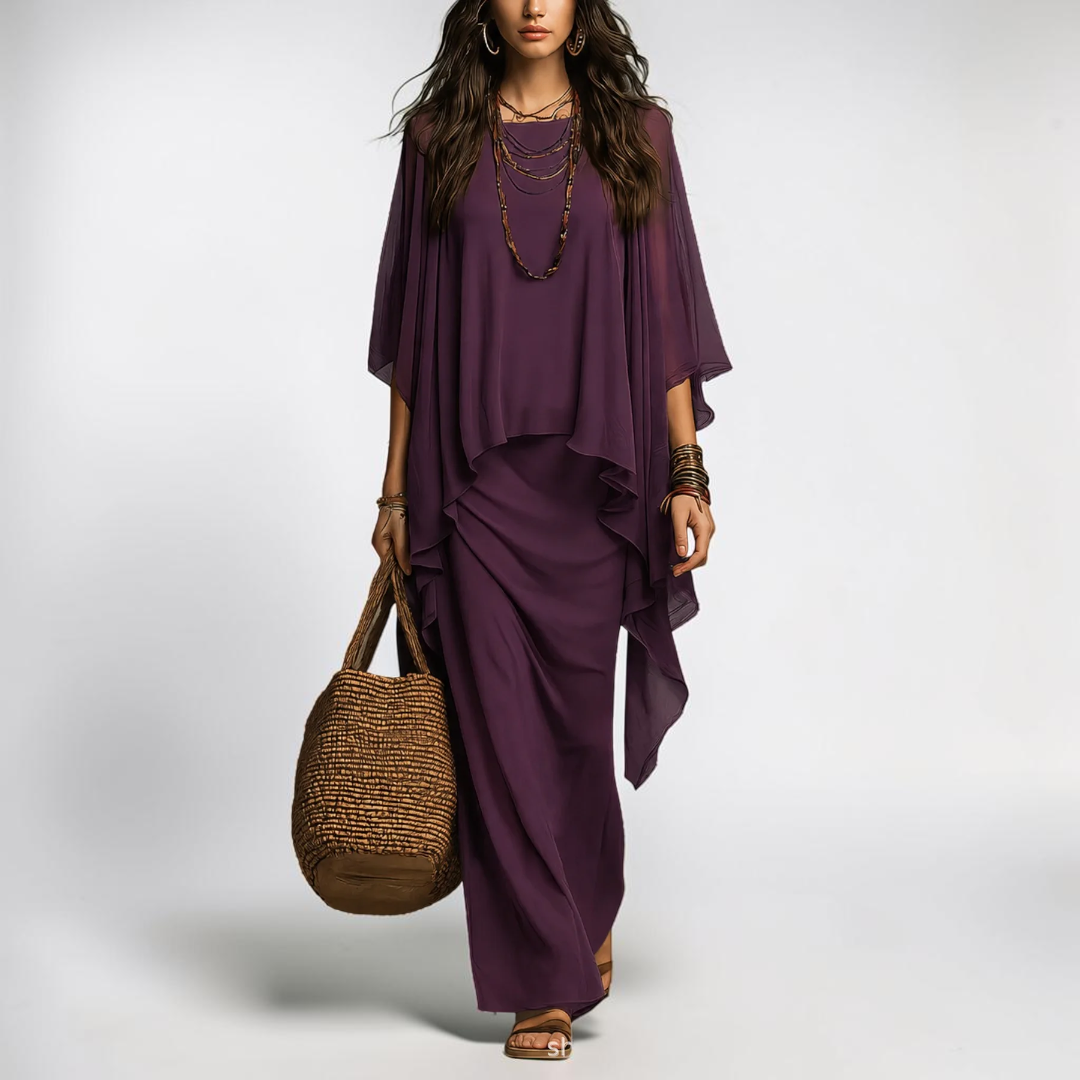 Remi Chiffon Overlay Two Piece Set