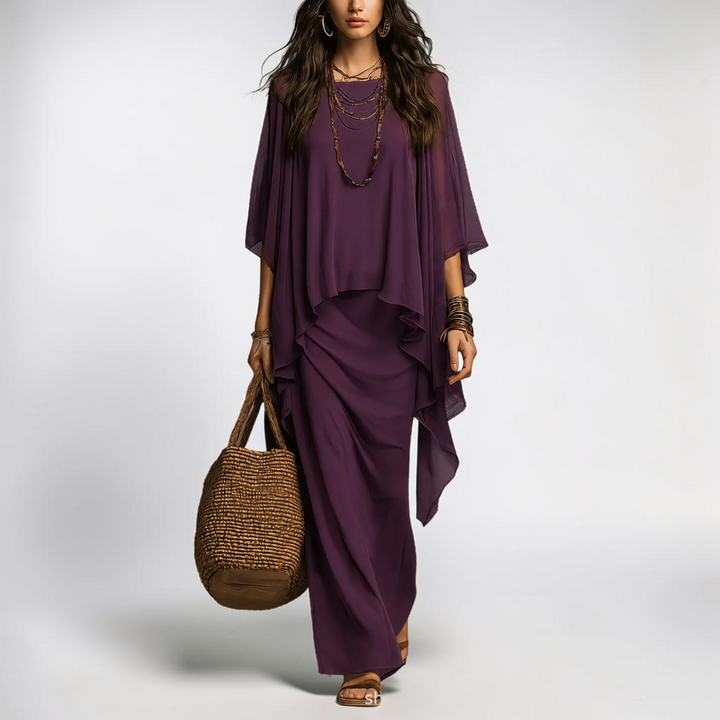 Remi Chiffon Overlay Two Piece Set