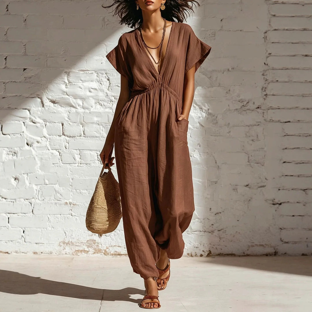 Ainsley Casual Wide Leg Jumpsuit