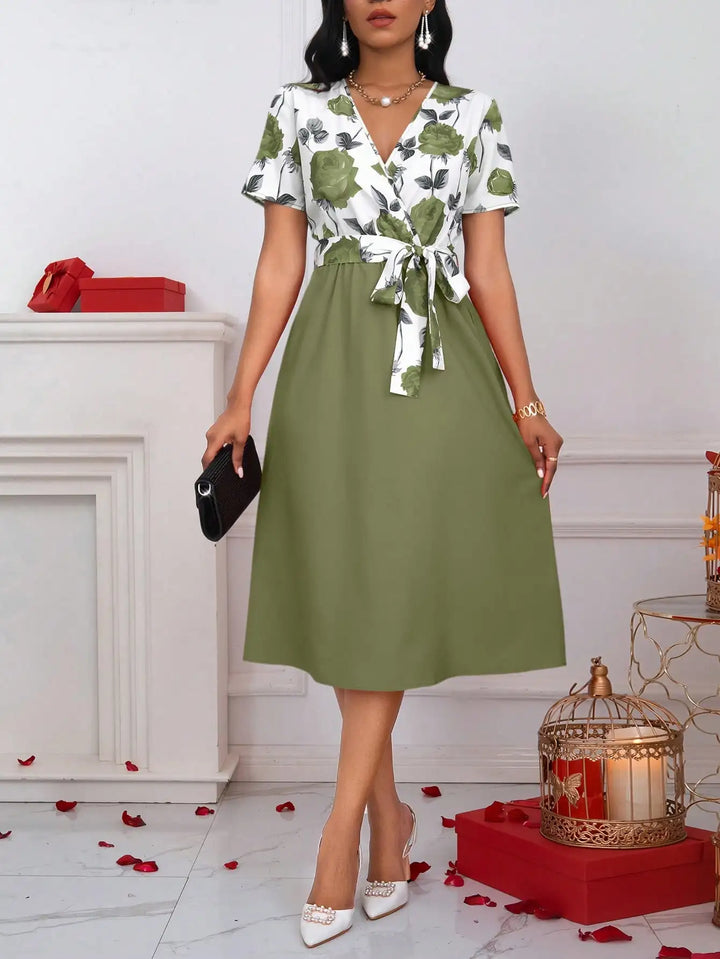 Rosalie Tie Waist Midi Dress