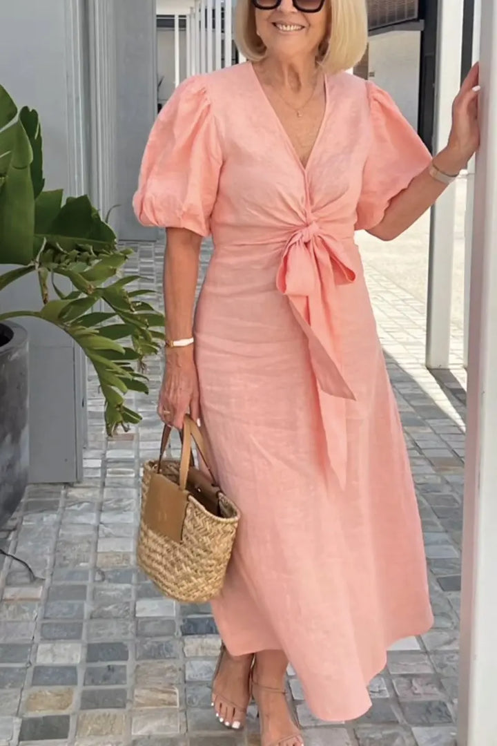 Natalie Relaxed Tie Waist Midi Dress