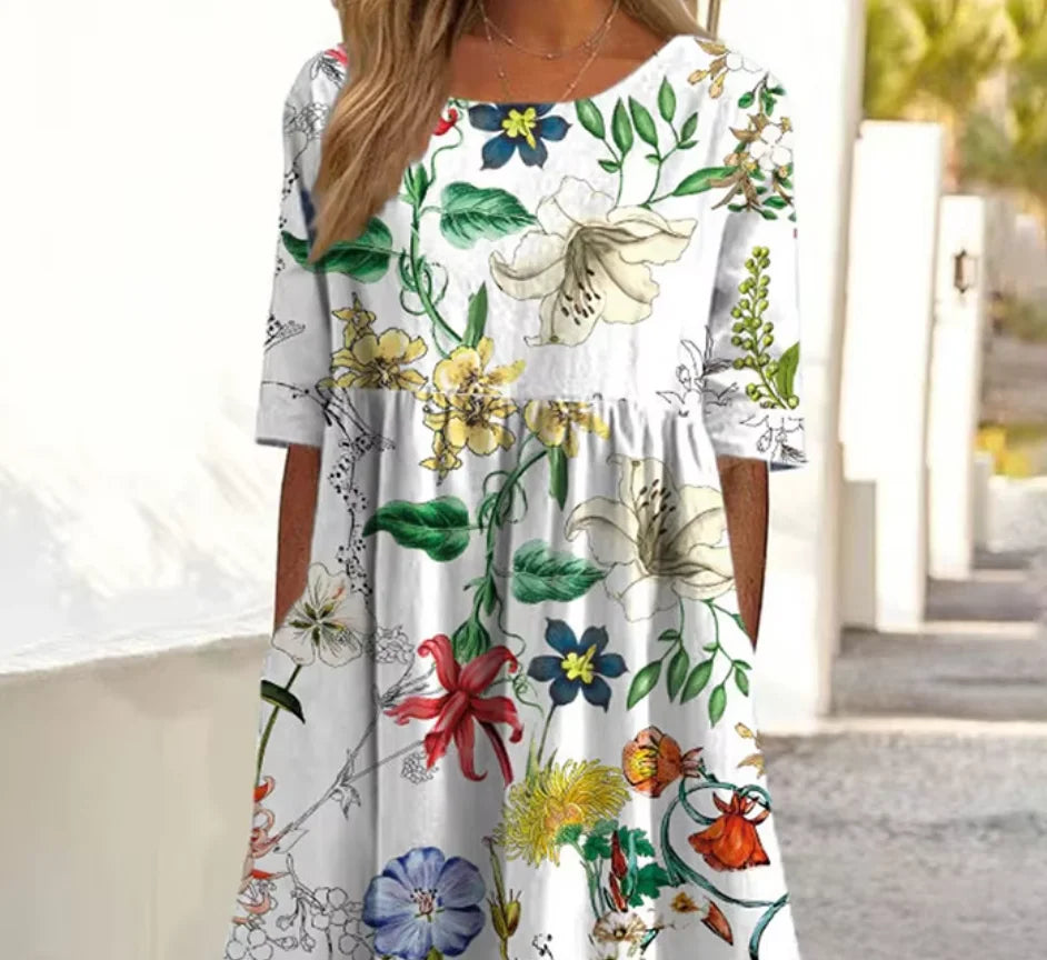Joan Floral Printed Midi Dress