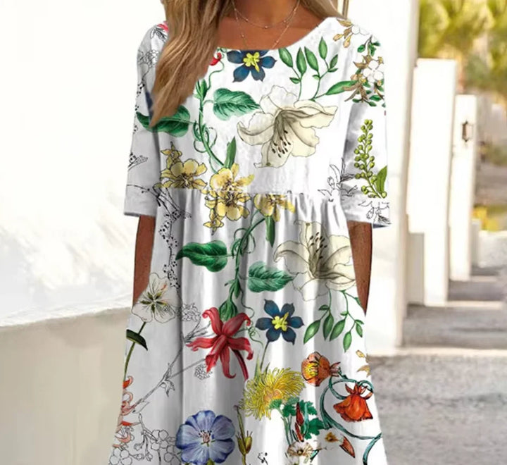 Joan Floral Printed Midi Dress
