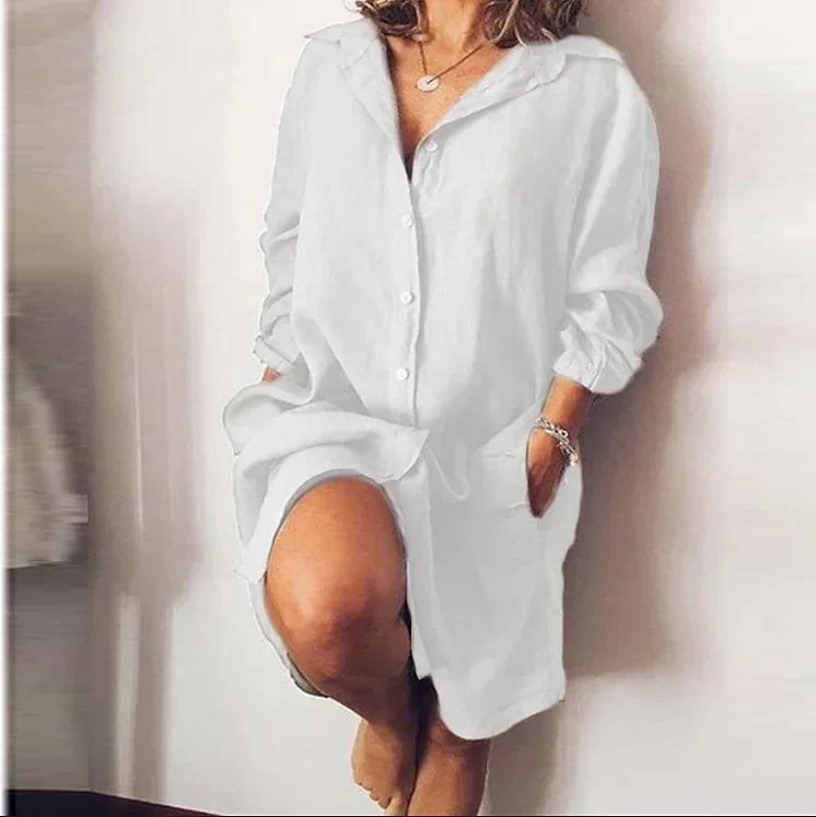 Lena Pocket Shirt Mini Dress