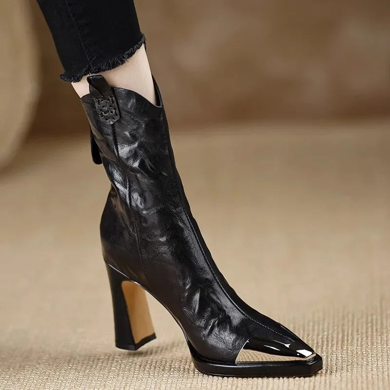 Elora Leather Ankle Boots