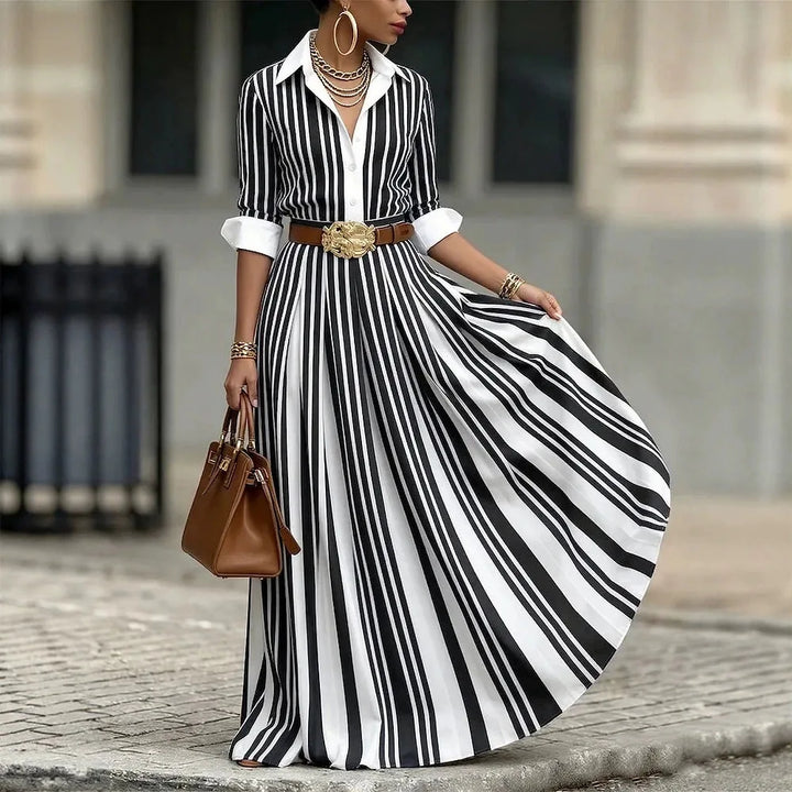 Kendra Chic Striped Maxi Dress