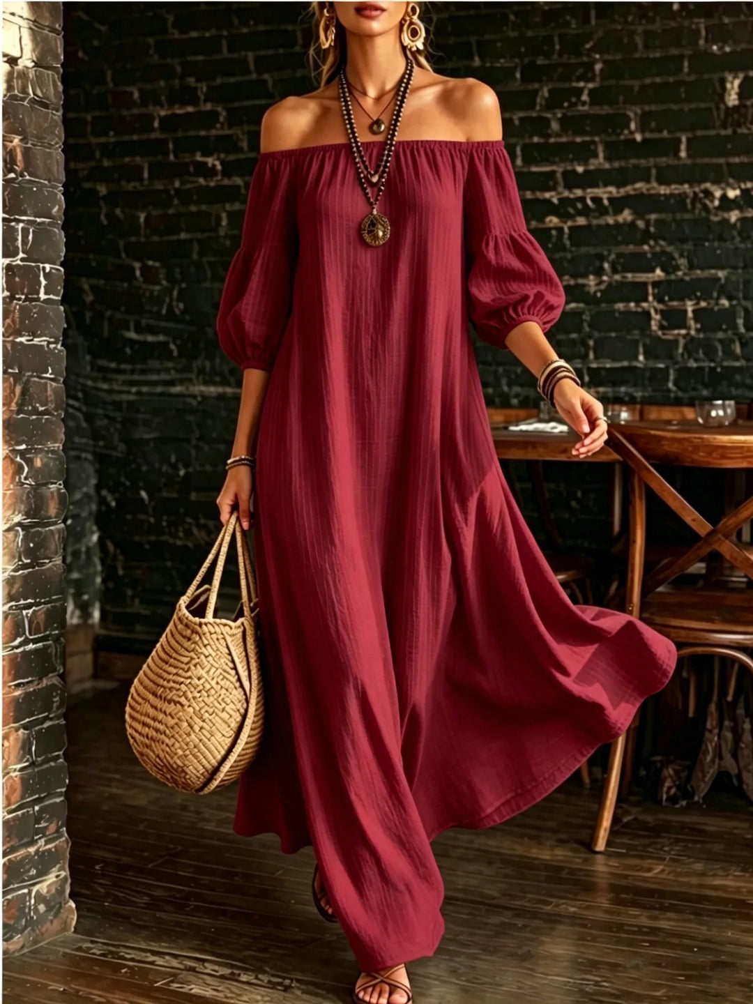 Lilliana Off Shoulder Maxi Dress