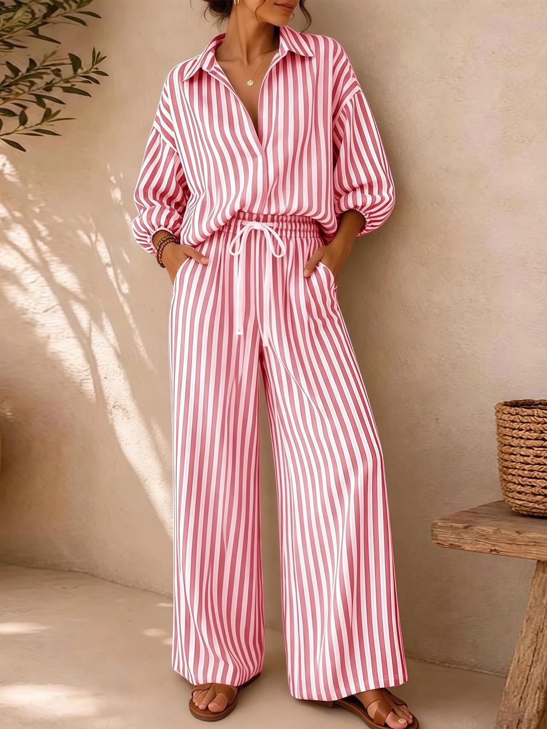 Rosalie Striped Two-Piece Set