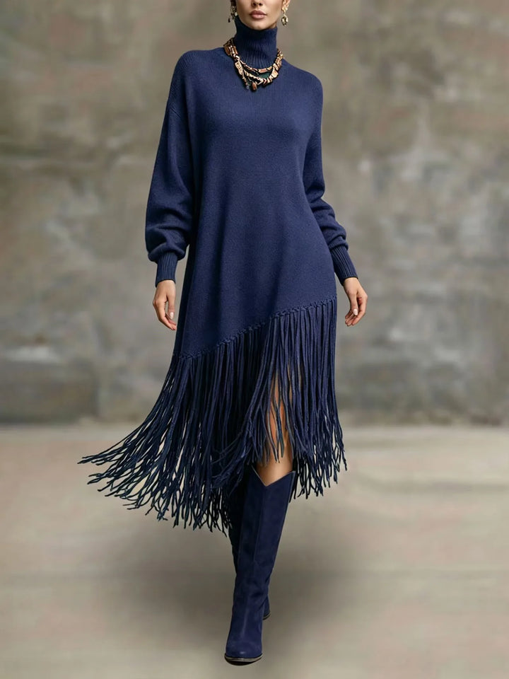 Celestine Fringe Knit Midi Dress