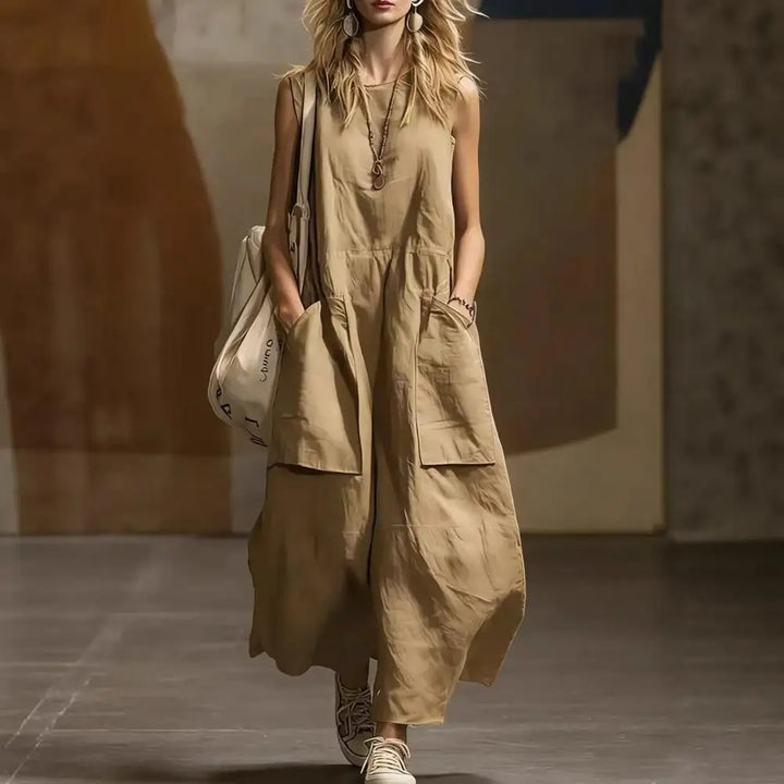 Mikah Sleeveless Pocket Maxi Dress