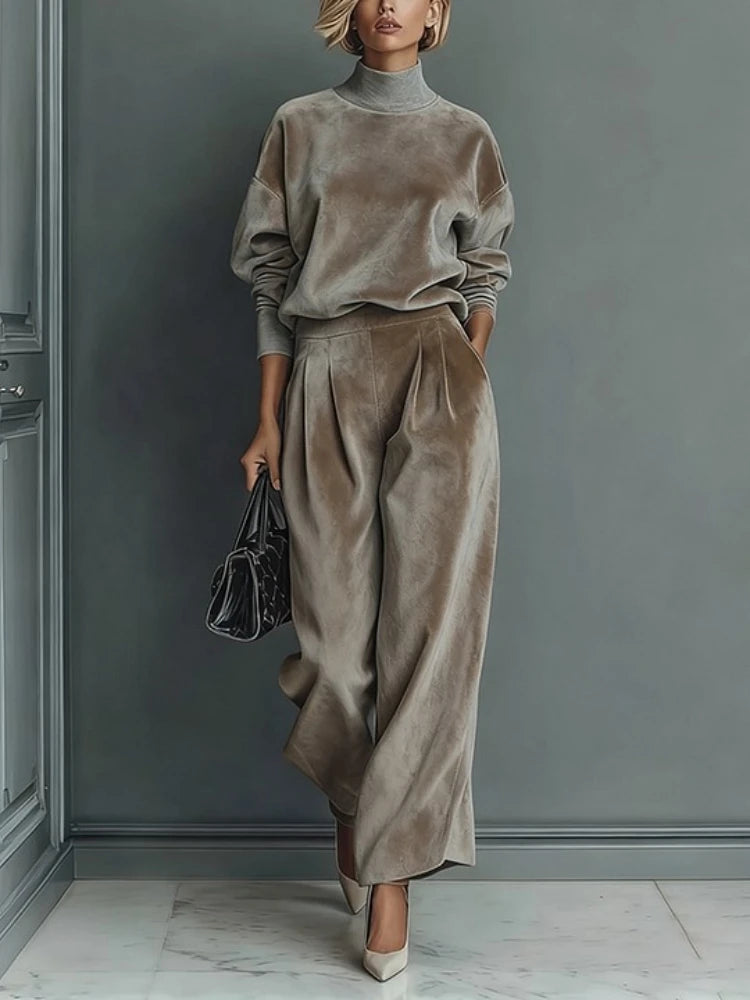 Laurel High Neck Velvet Set
