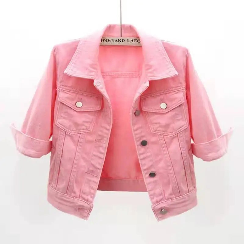 Annelise Cropped Denim Jacket