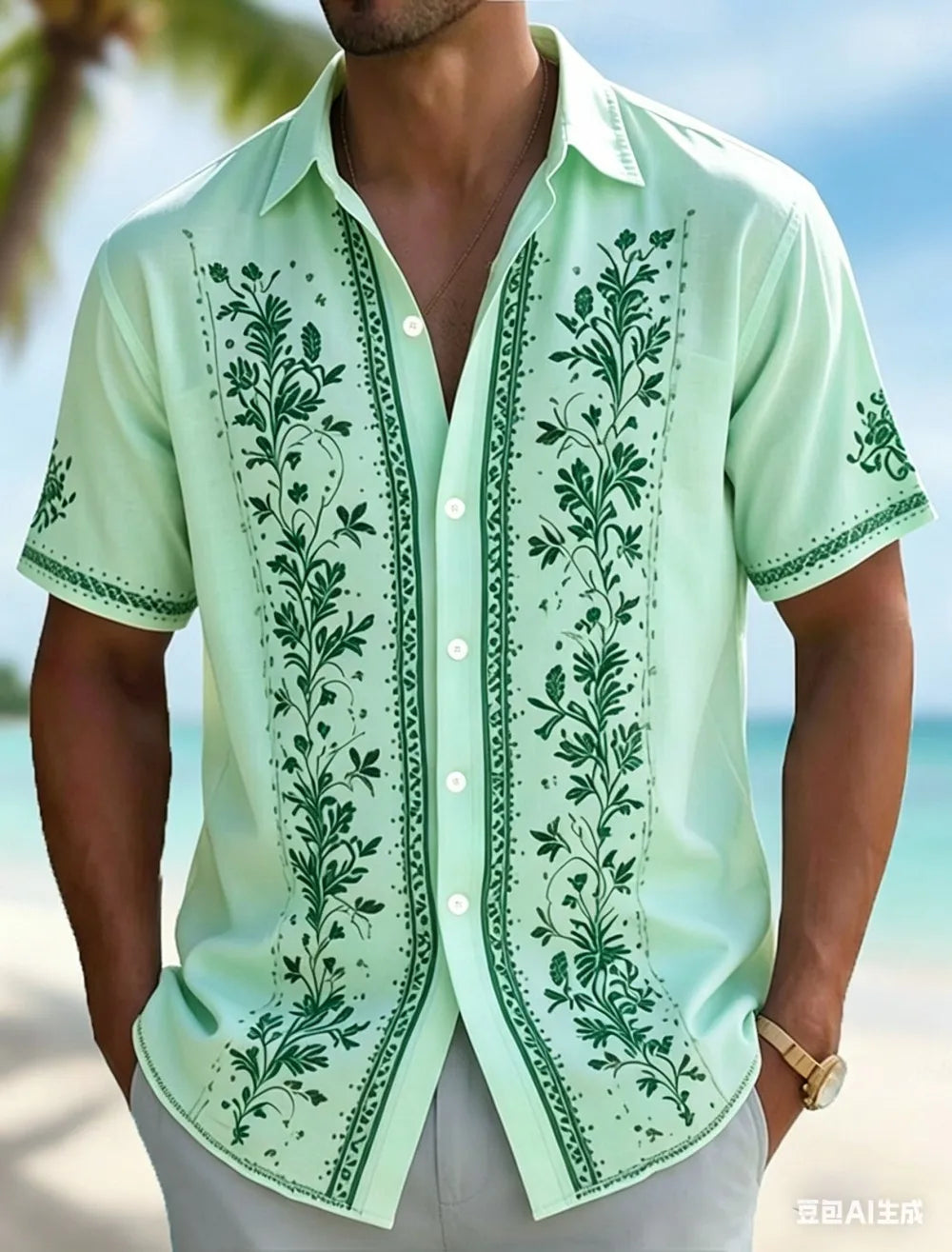 Declan Embroidered Vacation Shirt