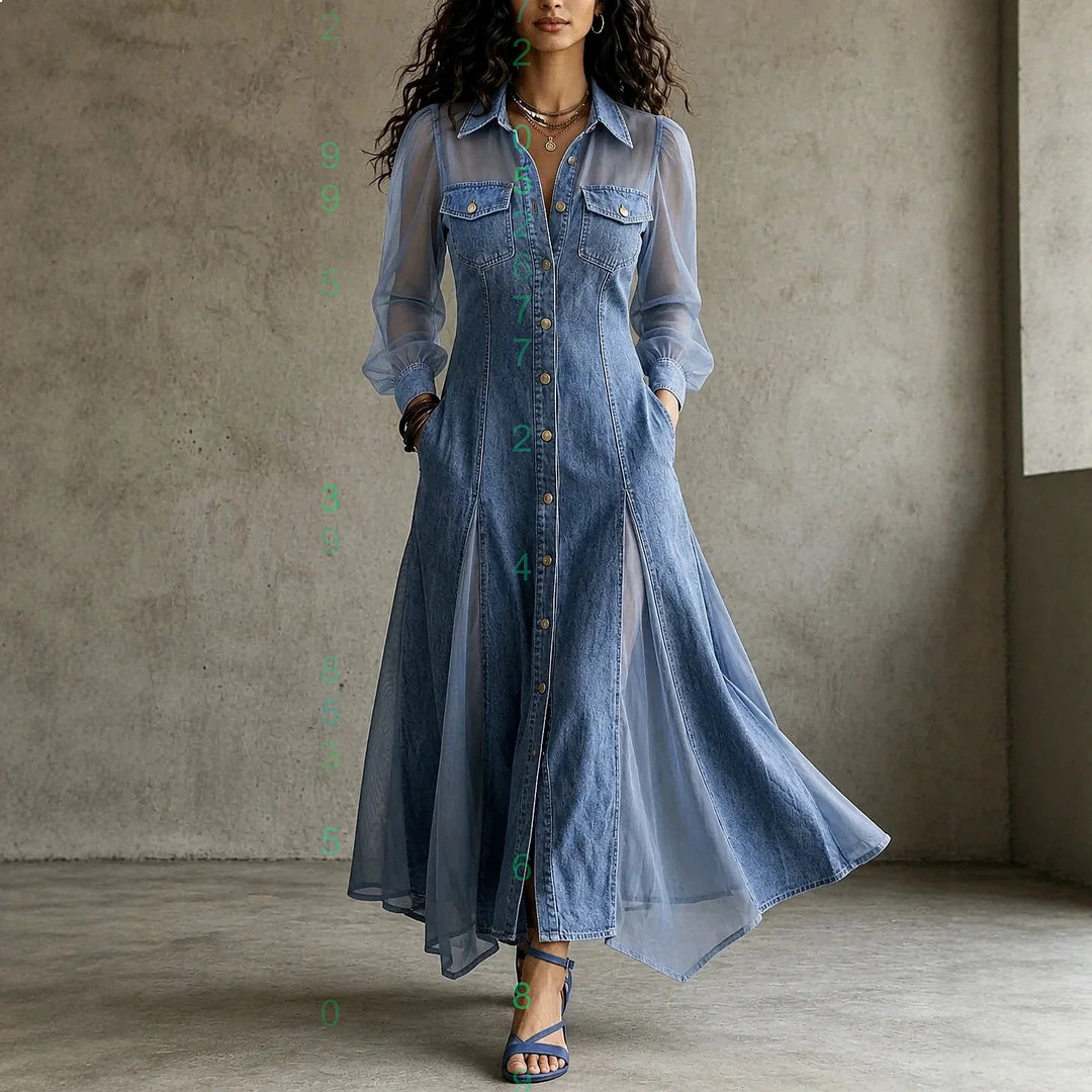 Charlotte Chiffon Shirt Maxi Dress
