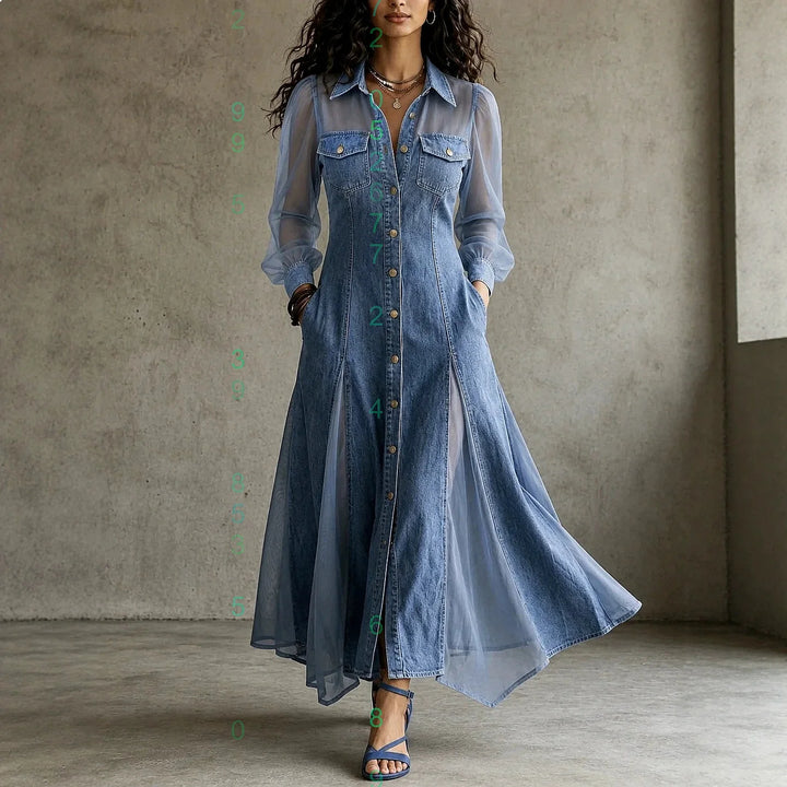 Charlotte Chiffon Shirt Maxi Dress