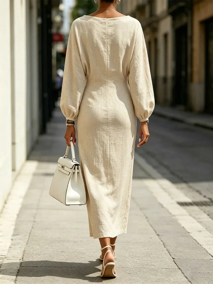 Adeline Cowl Neck Midi Dress