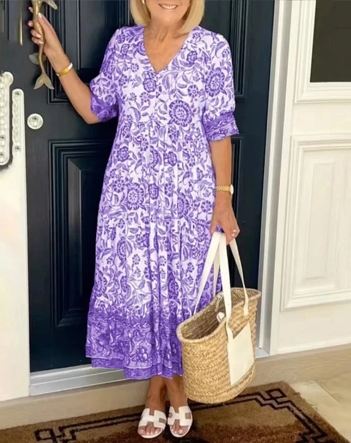 Madelyn Floral Tie Dye Maxi Dress