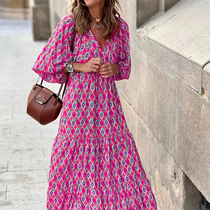 Isabella Effortless Floral Boho Maxi Dress