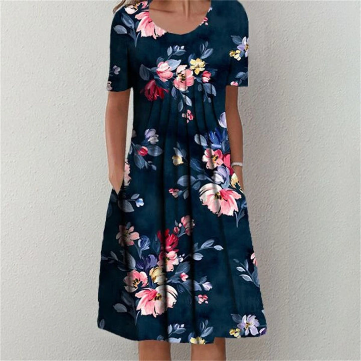Felicity Floral Short Sleeve Midi Dress