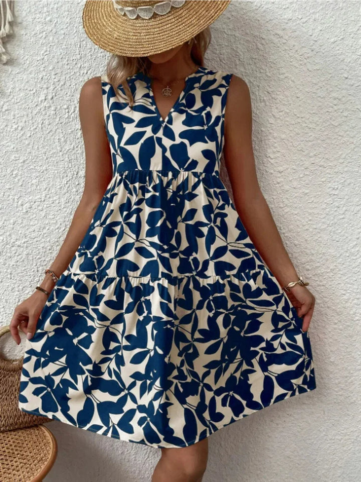 Zara Boho Print Ruffled Mini Dress