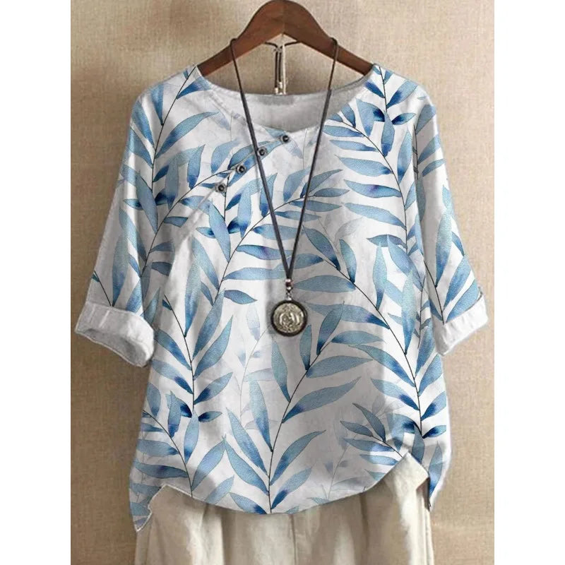 Rina Relaxed Linen Blouse