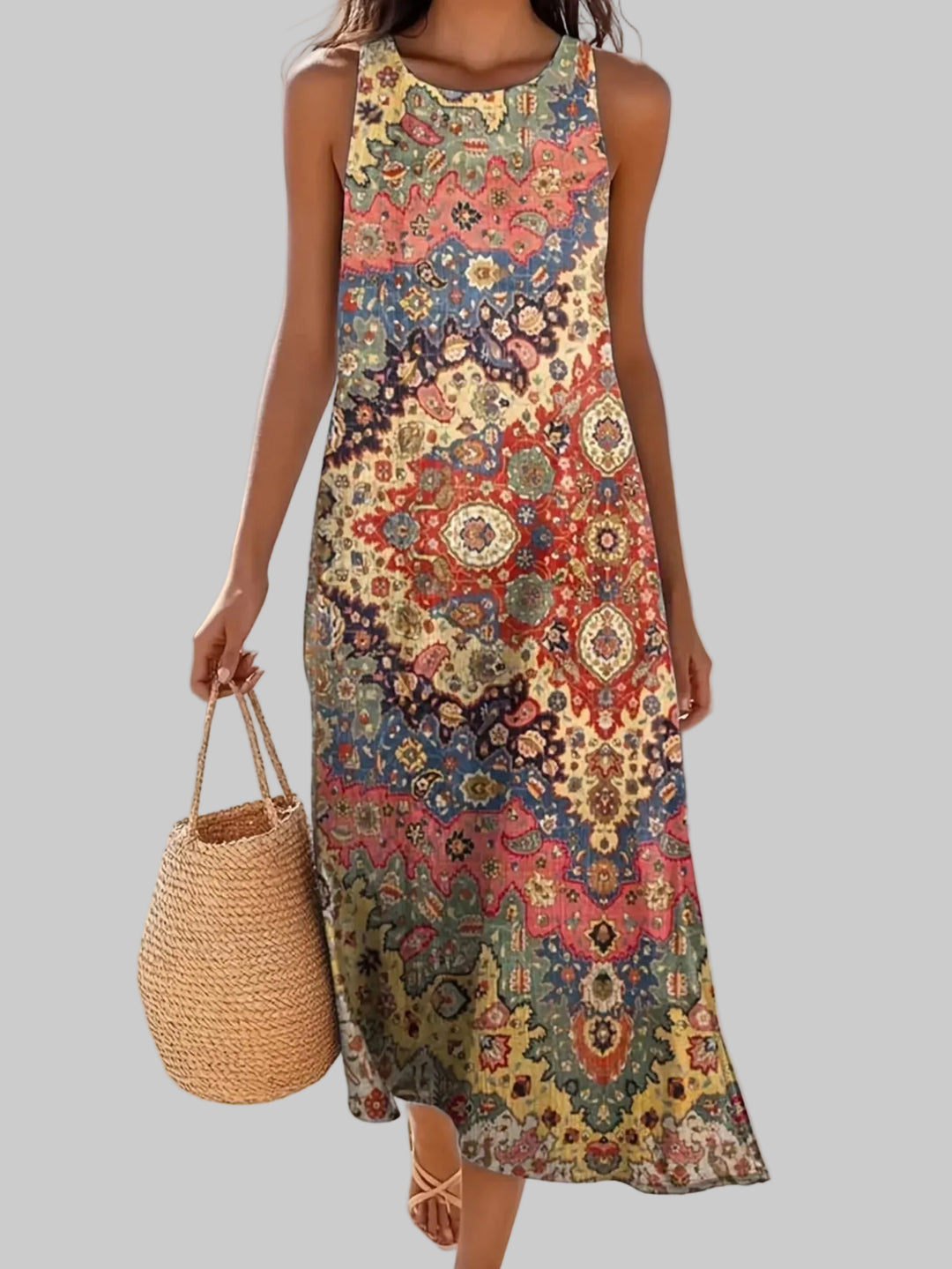 Aurelia Bohemian Floral Midi Dress